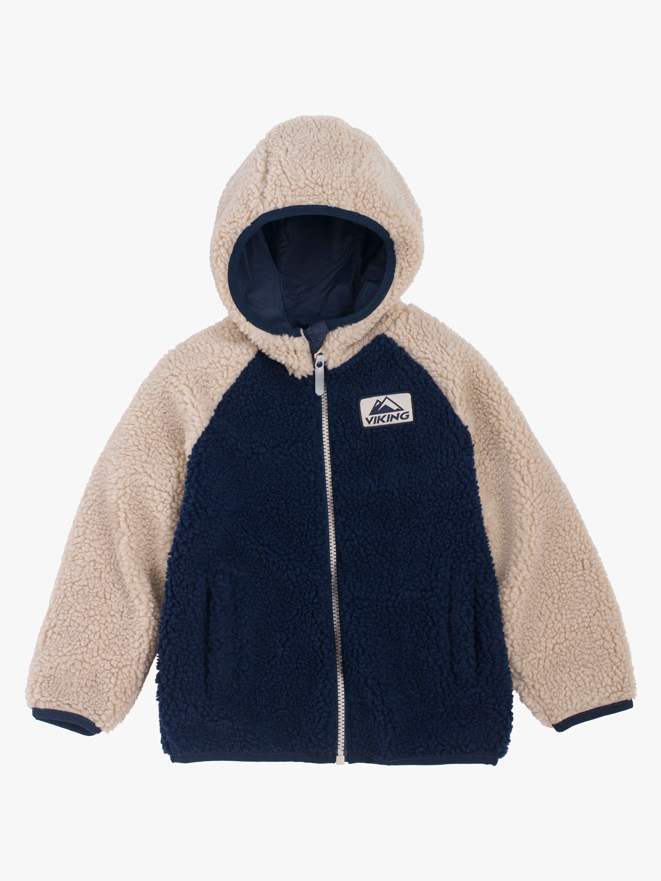 Viking Play Vendbar Fleecetrøje, Navy/Cement, 122