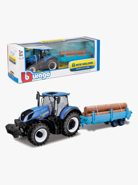 BB Junior Farmland New Holland Traktor T7.315 med Tømmertrailer 1:32