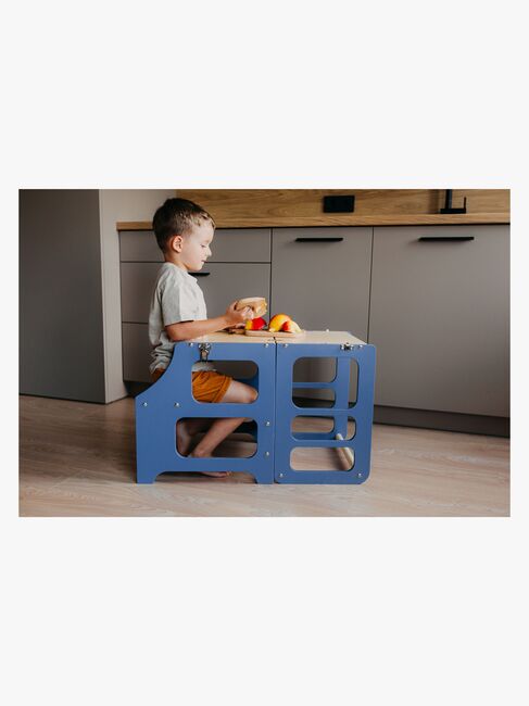 Duck Woodworks Sammenklappeligt Læringstårn, Blå