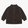 Mikk-Line Fleecetrøje Merinould, Dark Brown Melange