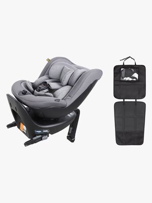 Beemoo Reverse i-Size Bagudvendt Autostol inkl. 3-in-1 Sædebeskyttelse, Mineral Grey