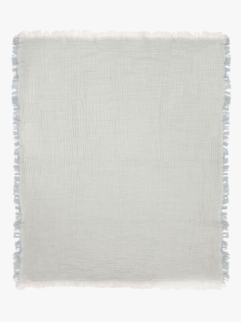 Jollein Tæppe/ Stofble i Musselin Fringe, Sea Green