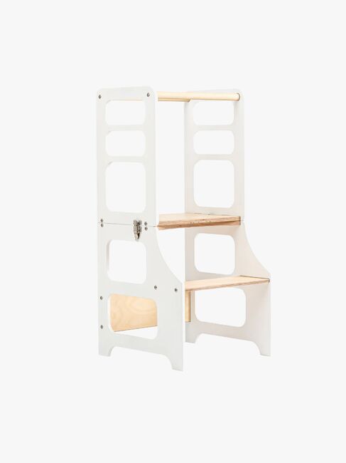 Duck Woodworks Sammenklappeligt Læringstårn, Hvid