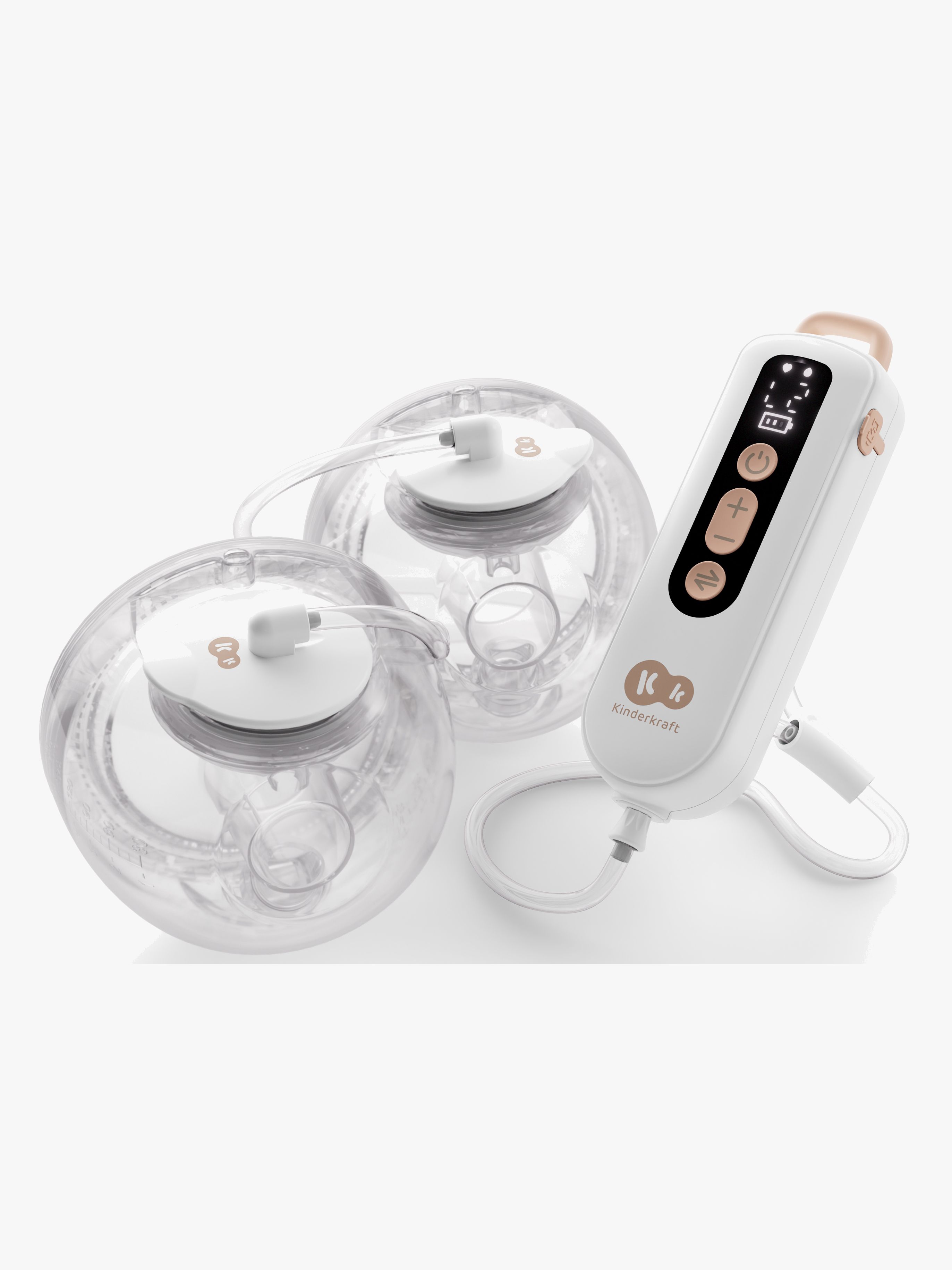 Kinderkraft GentleFlow Elektrisk Brystpumpe Dobbelt Hands-Free, Guldfarvet