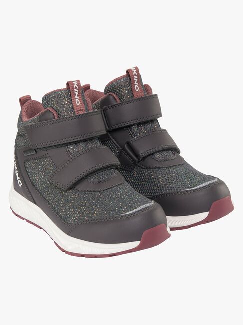Viking Bouncy Glitter Mid 2V GTX Sneakers, Charcoal