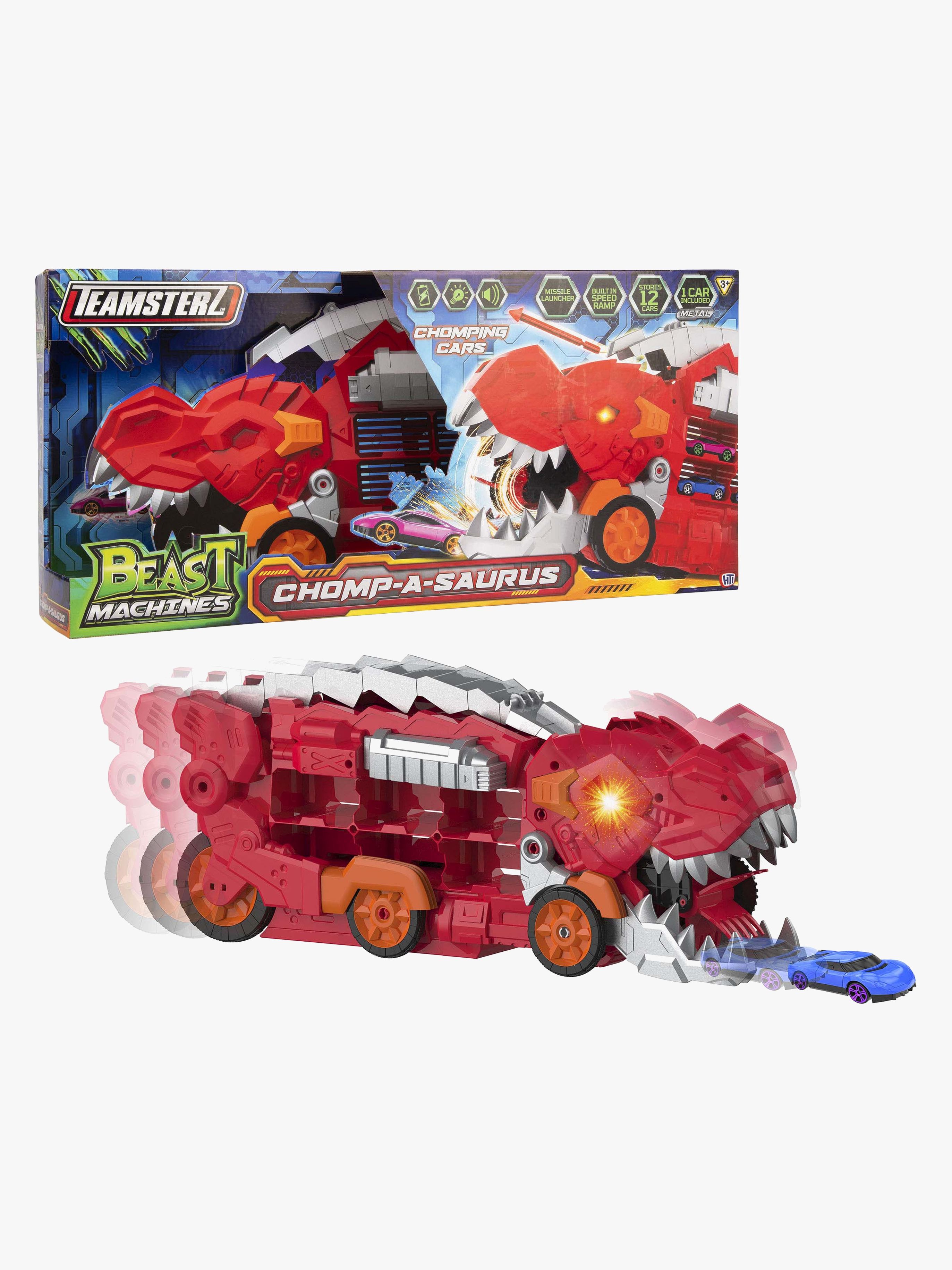 Teamsterz Beast Machines Biltransport Chomp-A-Saurus, Rød