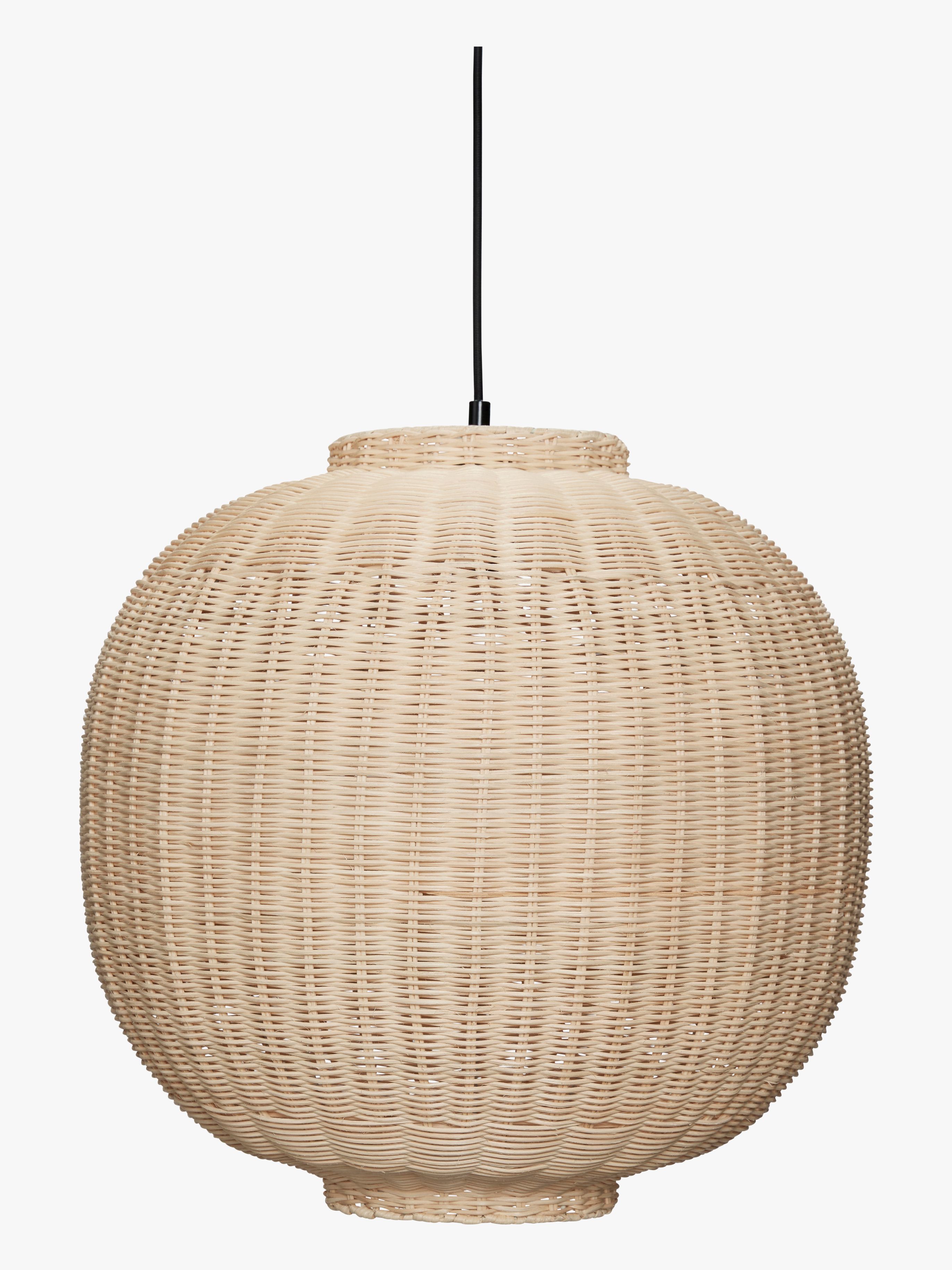 Hübsch Loftslampe Chand pendant Rund, Natural, Børnelampe