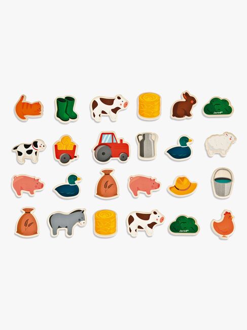 Janod Magneter Bondegård Træ 24 Stk.