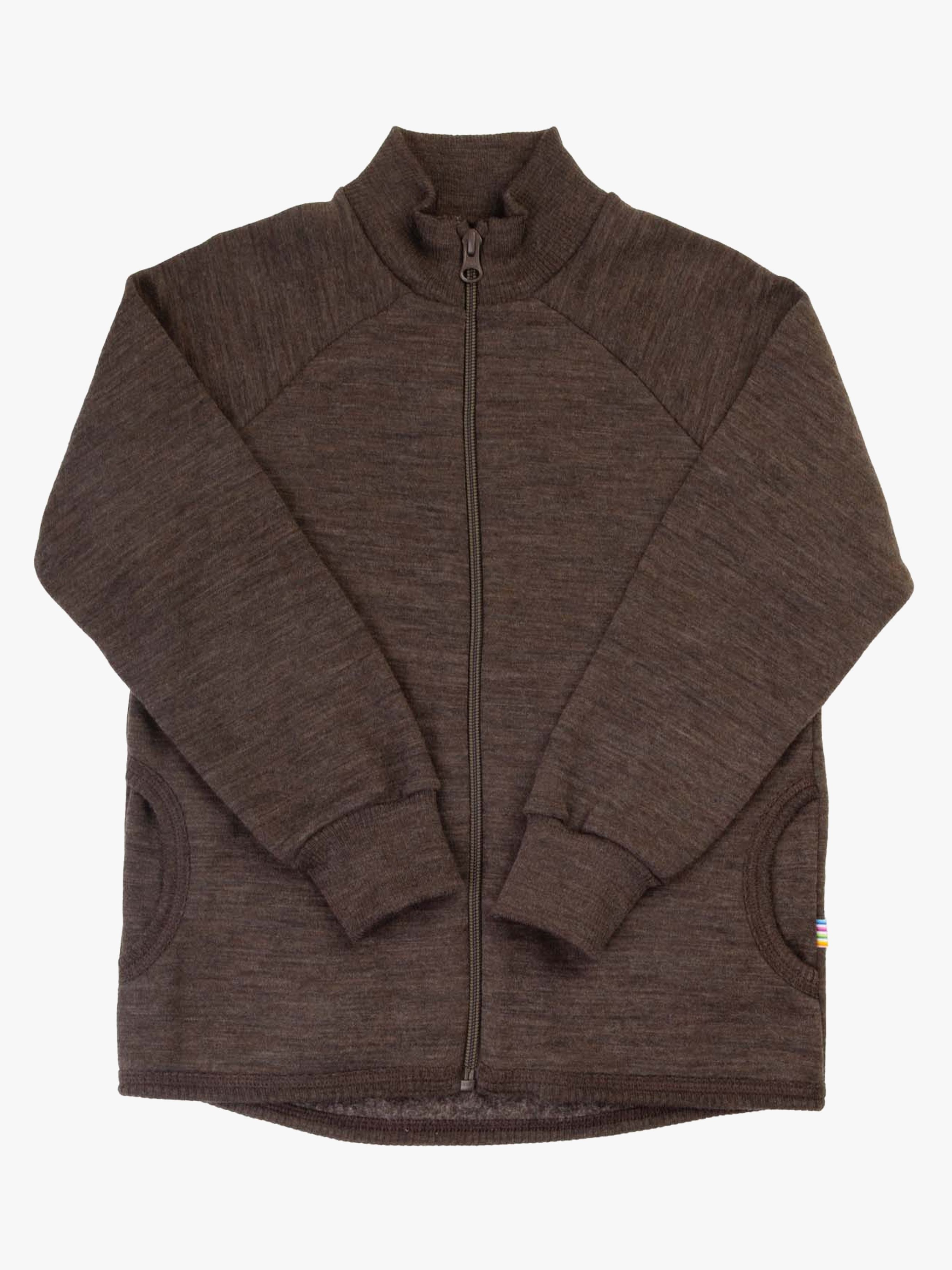Joha Trøje Merinould Zip, Mørkebrun, 80