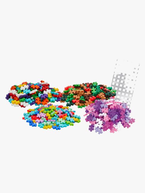 Plus-Plus Byggesæt med Bundplade & Tube New Mix, 4x100 Dele