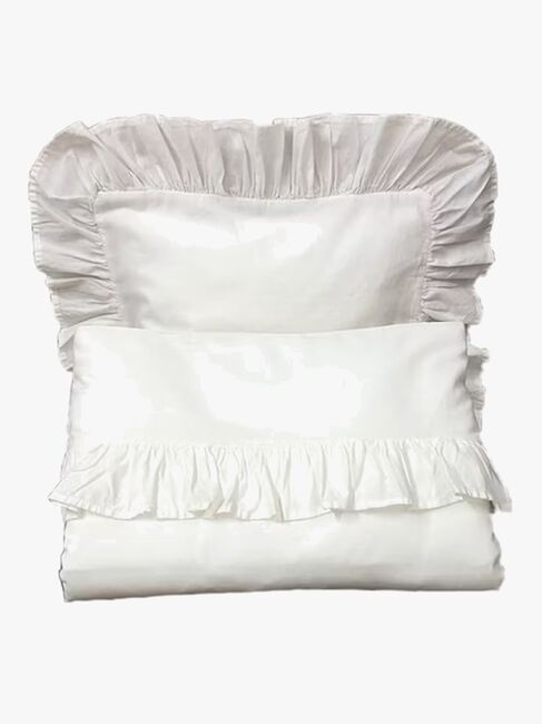 Mini Dreams Frill Sengesæt 100x130, Hvid
