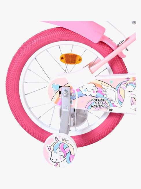 Volare Unicorn Cykel 16 Tommer, Pink