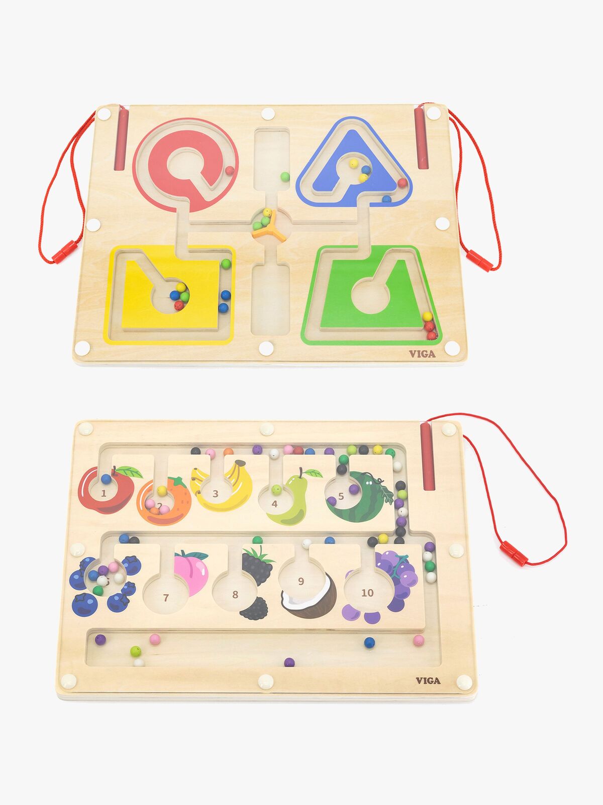 VIGA Magnet-labyrint & Tælle- og Farvesorteringstavle