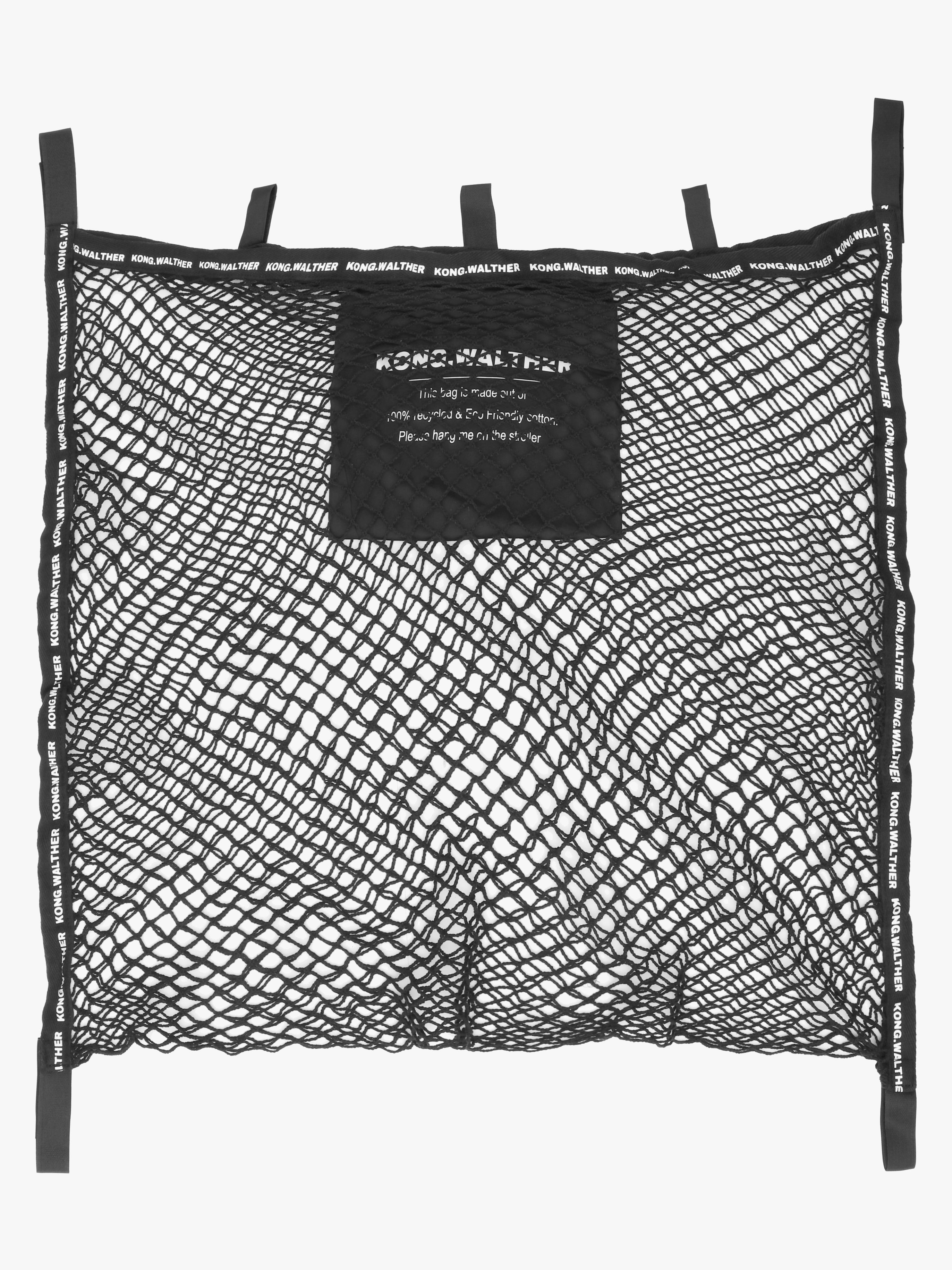 KONG.WALTHER Magic Shopper Stofpose Søskendevogn, Black