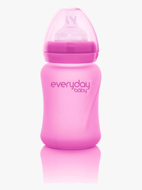 Everyday Baby Varmeindikator Sutteflaske Glas 150 ml, Cerise