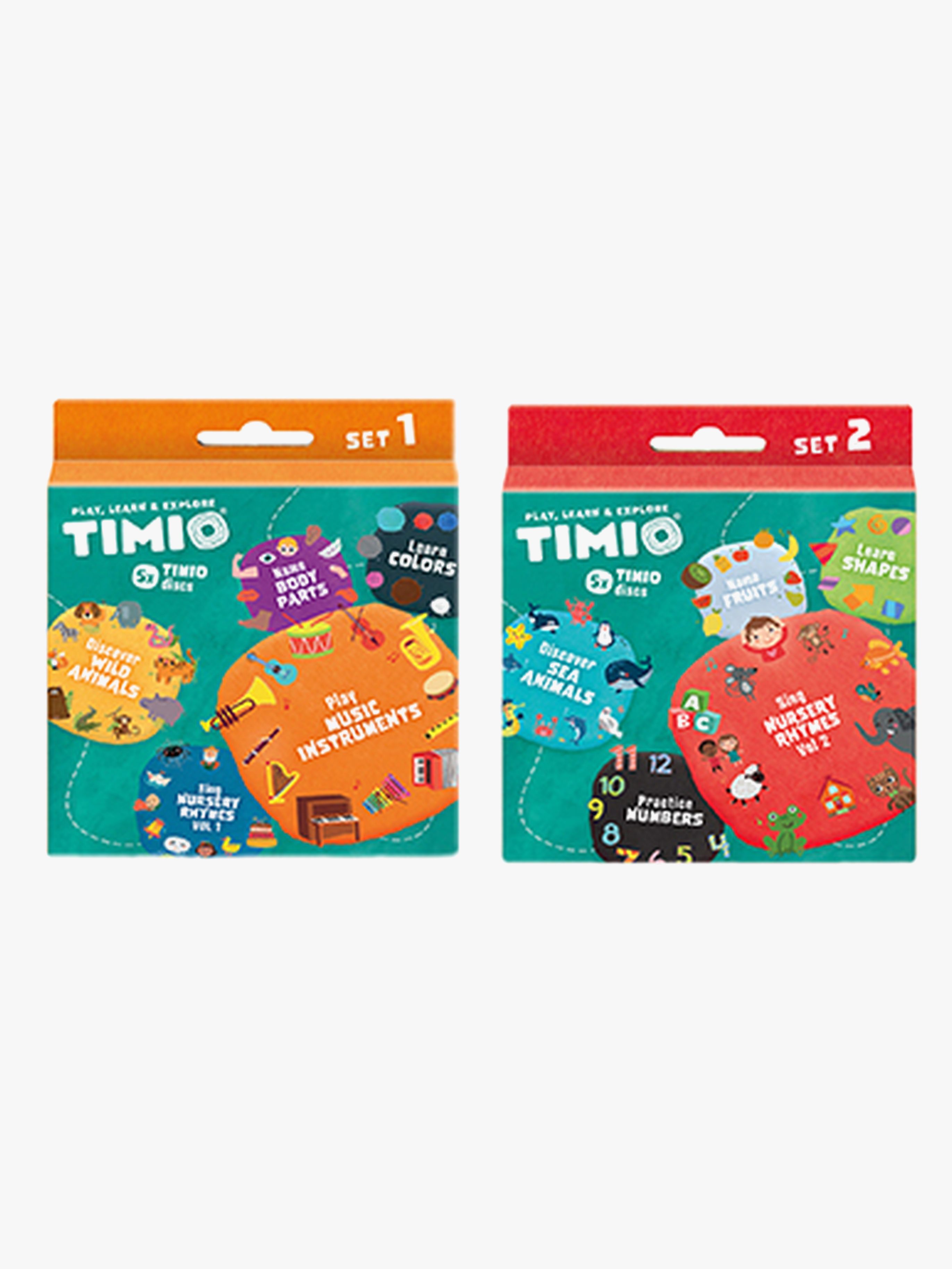 TIMIO Skivepakke 5-i-1 Tal & Farver 2-pak