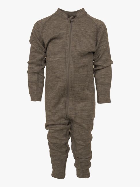 Lindberg Rib Merino Termoundertøjs-heldragt Merinould, Potato