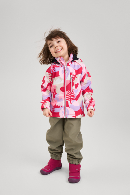 Reima Vantti Softshelljakke Mønstret, Bright Berry