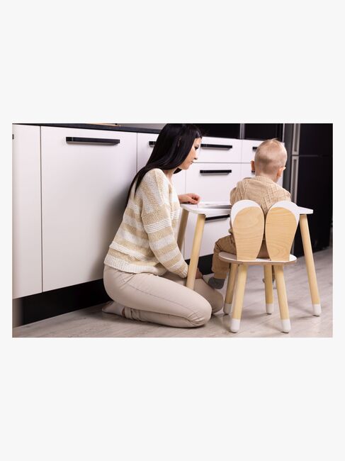 Family-SCL Kanin Bord & Stol Sæt, Hvid