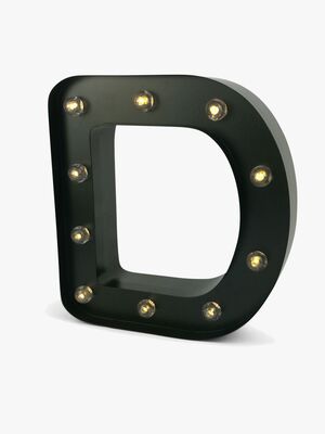 Minitude Bogstavslampe D, Sort