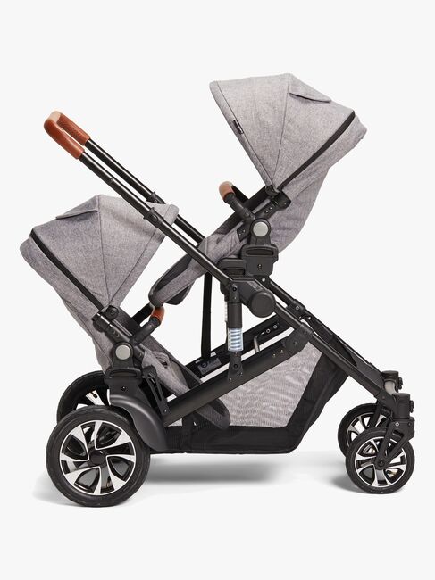 Beemoo Maxi 4 Twin Søskendevogn, Grey Melange/Black