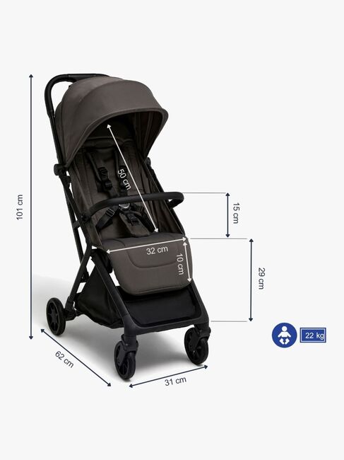 Beemoo Pro Venti Klapvogn, Mocha Grey