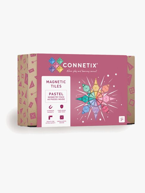 Connetix Magnetiske Byggeklodser Pastel Geometry Pack 40 Dele