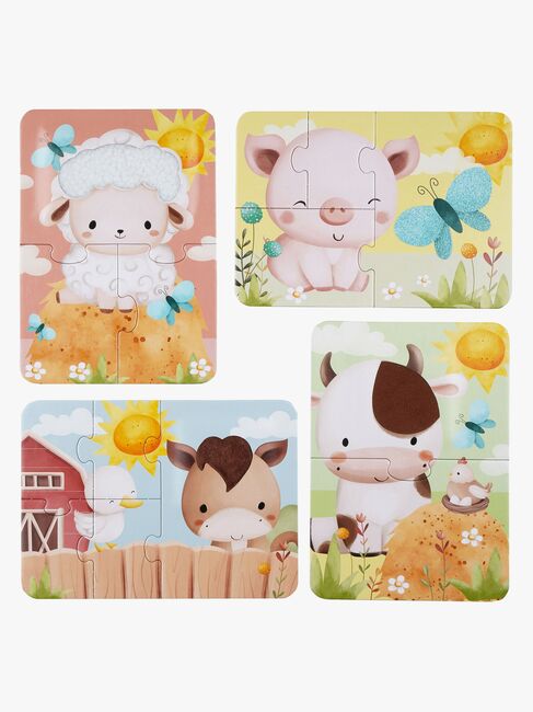 Barbo Toys  Rør og føl Puslespil Bondegårdsvenner 4-i-1