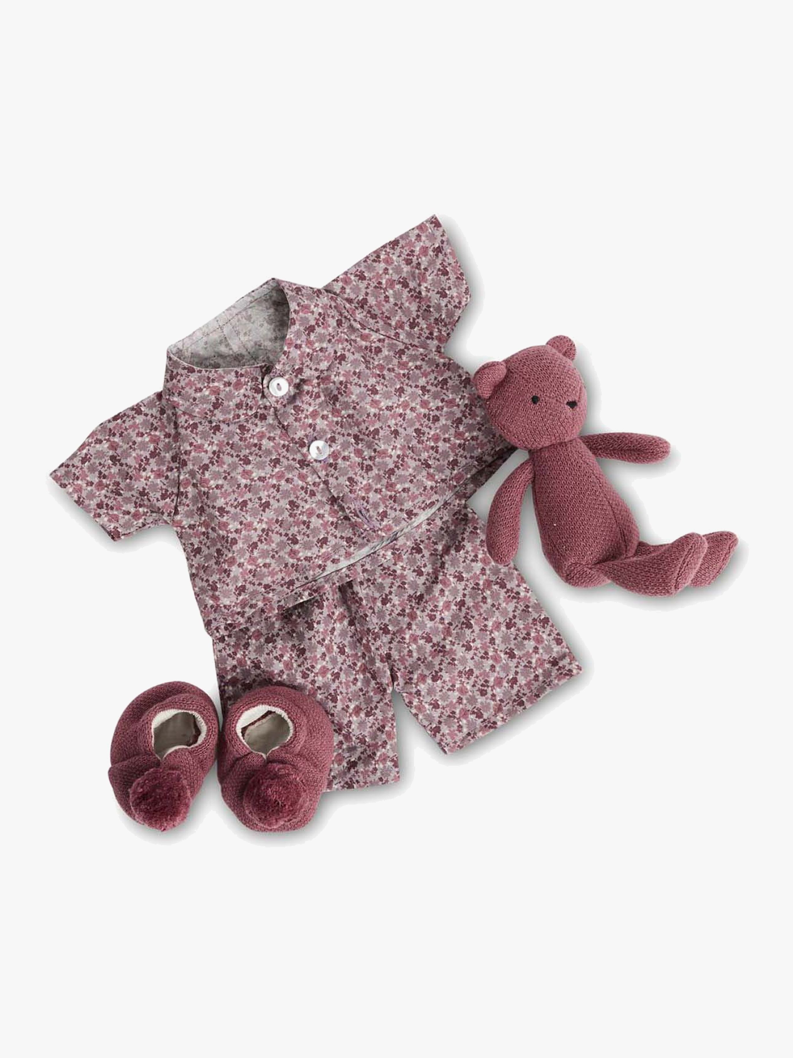 Smallstuff Dukketøj Pyjamas Med Hjemmesko & Bamse