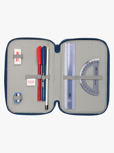 Marvel Spider-Man  Fyldt Penalhus med 3 Rum 37 Dele, Blå