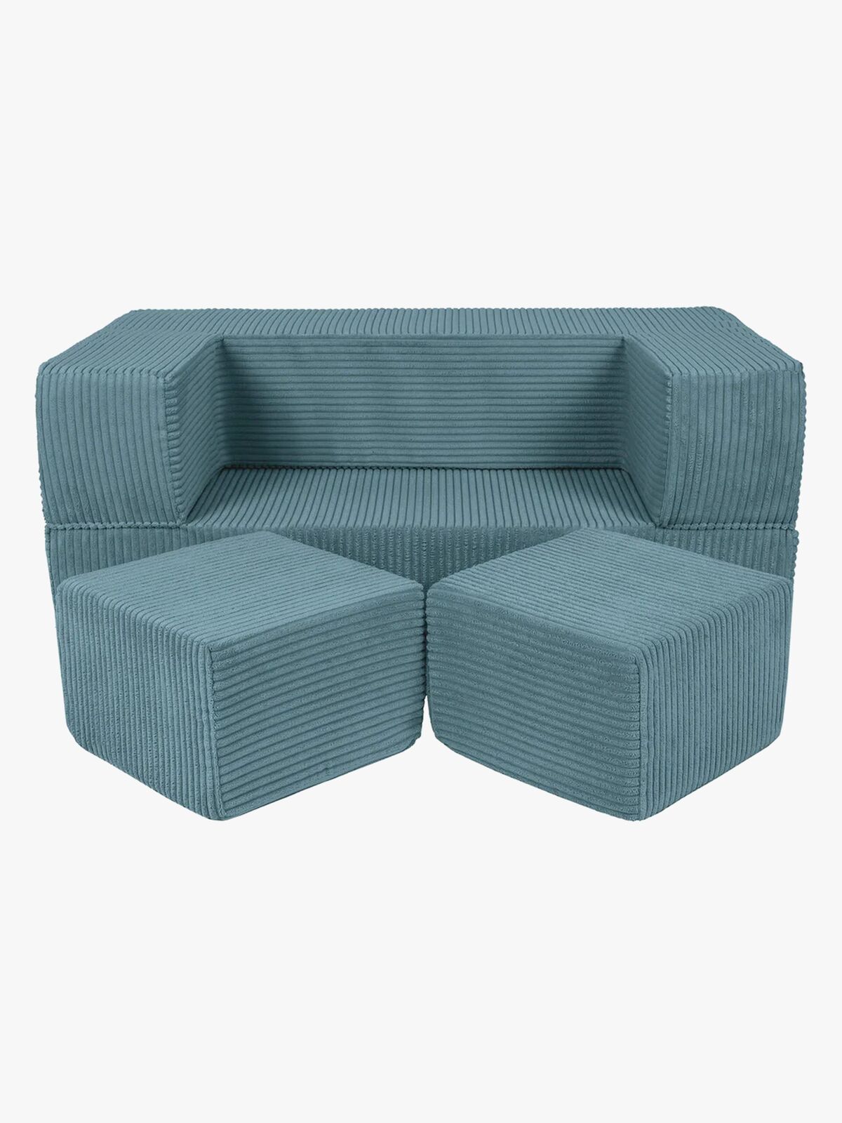 Meowbaby Play Aesthetic Cube  Bygbar Sofa, Turkis