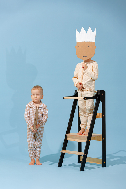 Duck Woodworks Sammenklappeligt Læringstårn, Sort