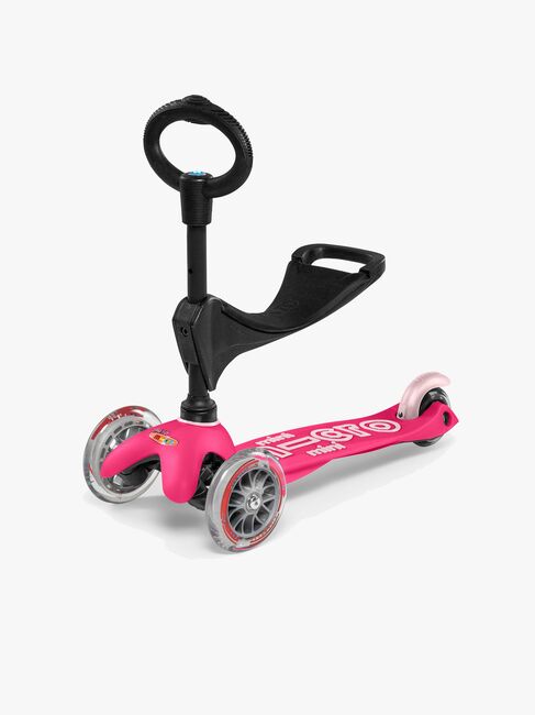 Micro Løbehjul Trehjulet Mini 3-i-1 Deluxe, Lyserød