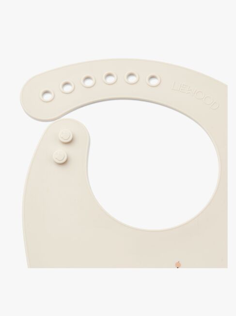 LIEWOOD Tilda Hagesmæk med Tryk Silikone 2-pak, Peach/Sea Shell