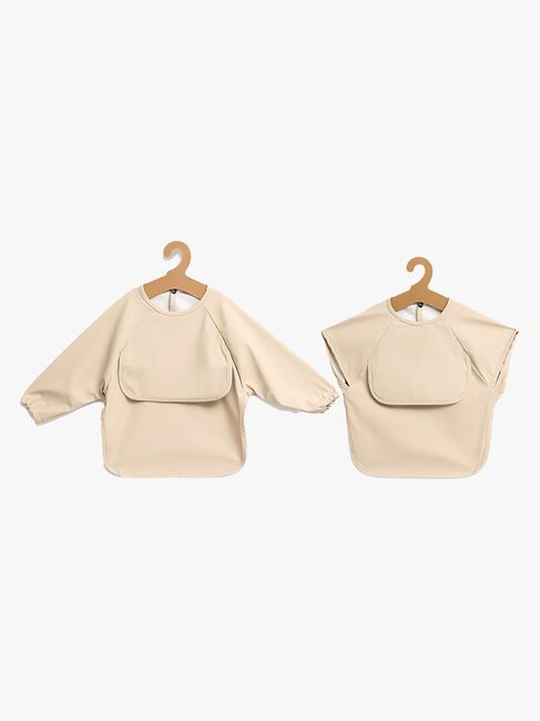 Beemoo CARE Bib Hagesmæk 2-pak, Beige