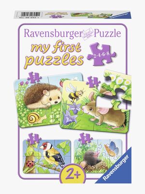 Ravensburger Puslespil Skovdyr 2, 4, 6 & 8 Brikker