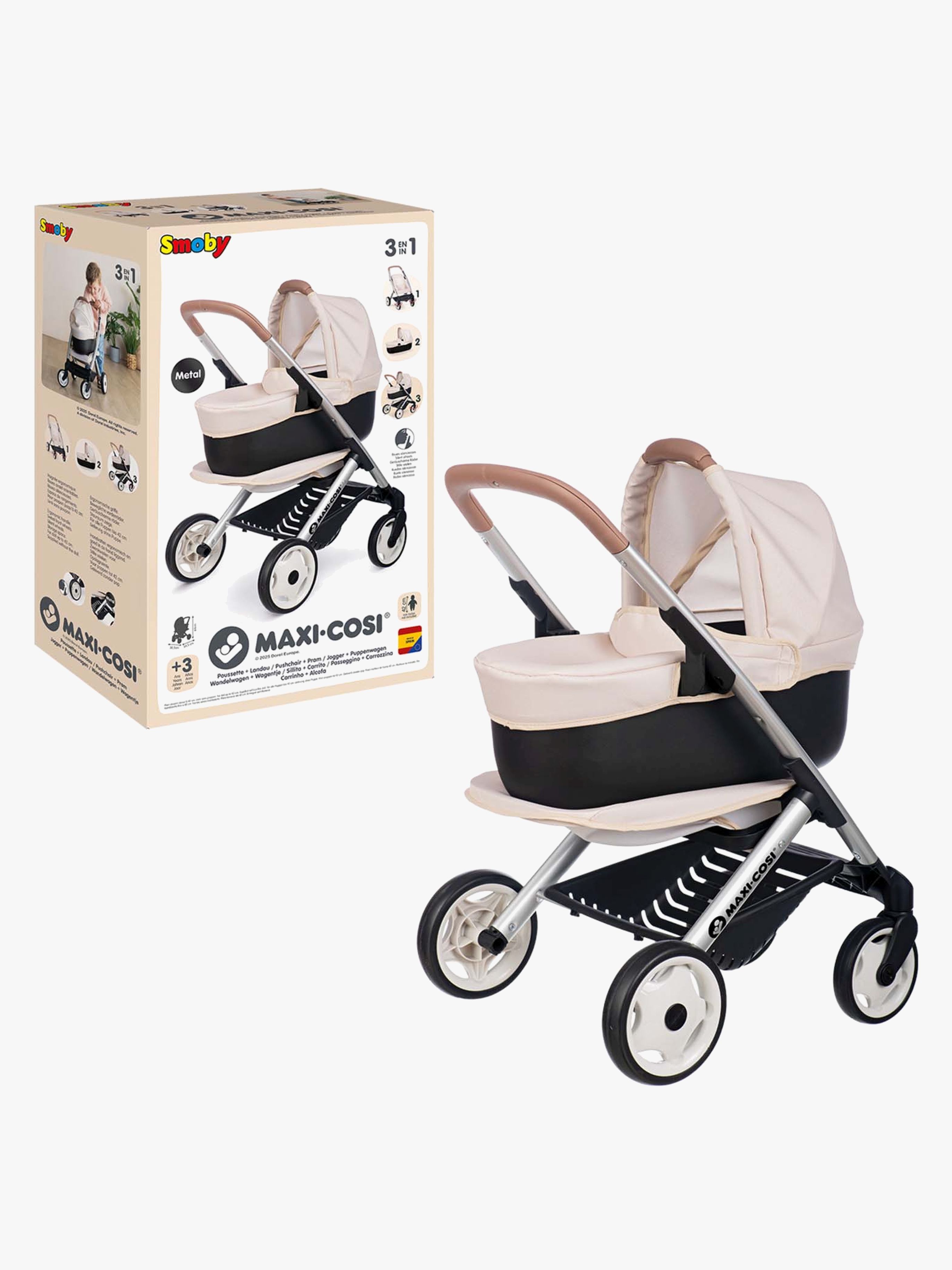 Smoby MAXI-COSI Dukkevogn 3-i-1, Beige