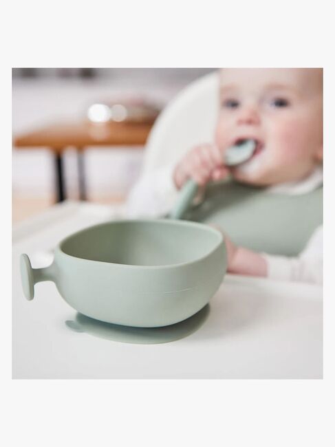 b.box Skål med Låg Silikone, Sage