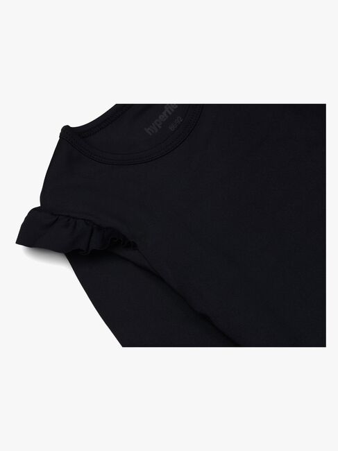 Hyperfied Frill Sleeve Top, Anthracite