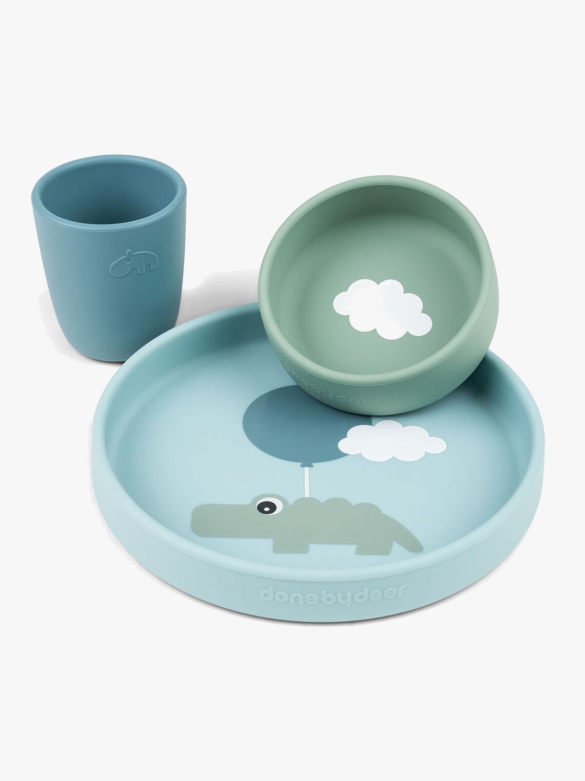 Done By Deer Happy Clouds Børneservicer, Blå