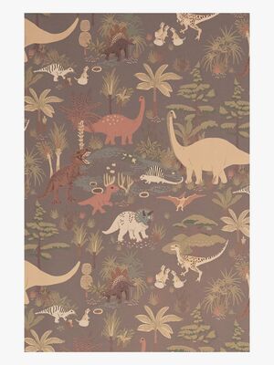 Majvillan Tapet Dinosaur Vibes, Evening Grey
