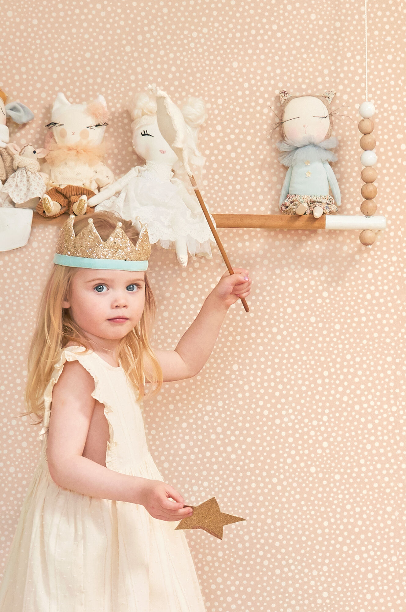 Majvillan Tapet Dots, Soft Pink