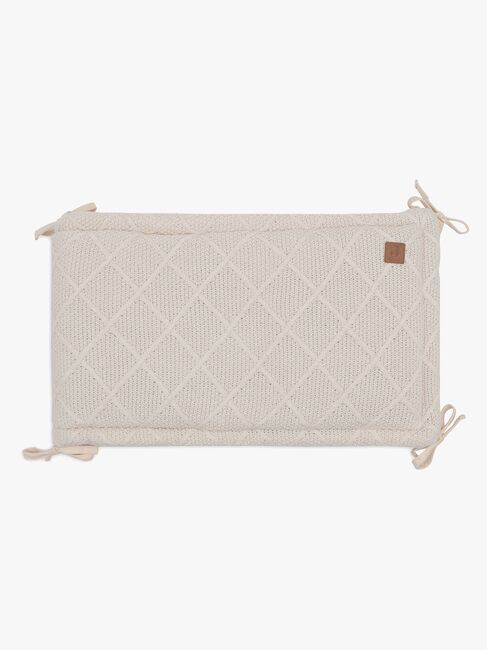 Jollein  Strikket Sengerand Ternet Mønster 180x30, Oatmeal