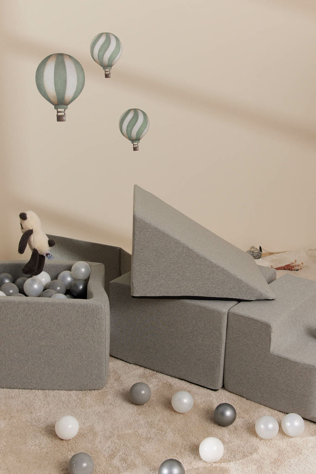 JLY Aktivitetsklodser & Boldbassin, Grey