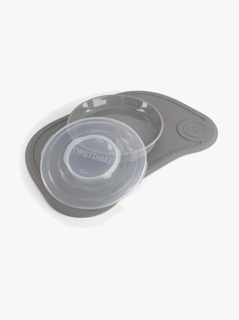 Twistshake Click-Mat Mini Tallerken & Underlag, Grå