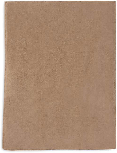 Jollein Strikket Tæppe Ternet Mønster med Bamsefleece, Biscuit