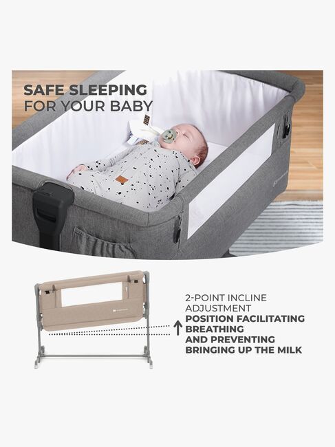 Kinderkraft NESTE GROW Bedside Crib, Beige
