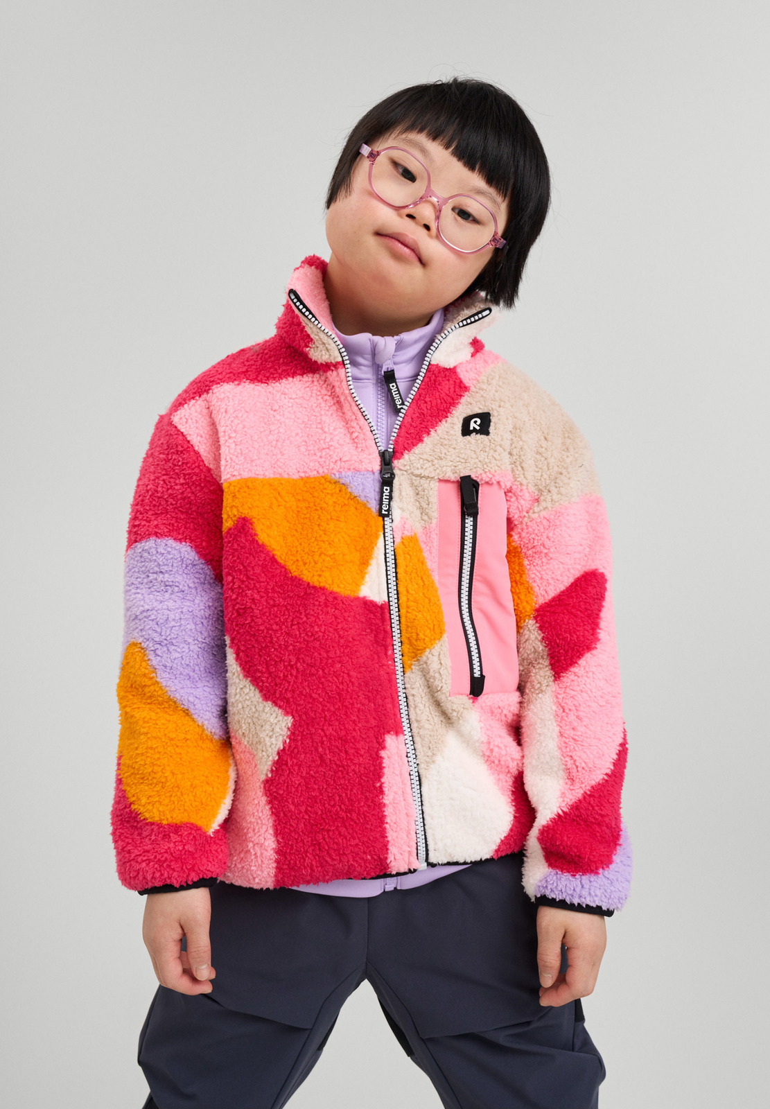 Reima Turilas Fleecetrøje, Bright Berry