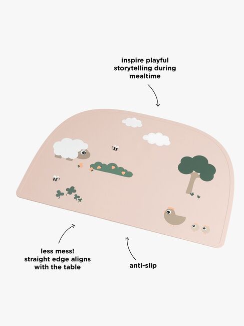 Done By Deer Tiny Farm Dækkeserviet Silikone, Powder