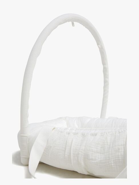 Alice & Fox ALBA Babynest med Håndtag, White Muslin